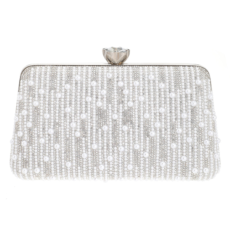 Luxury Bags Gold - حقائب سهرة رسمية فضية للنساء تصميم
