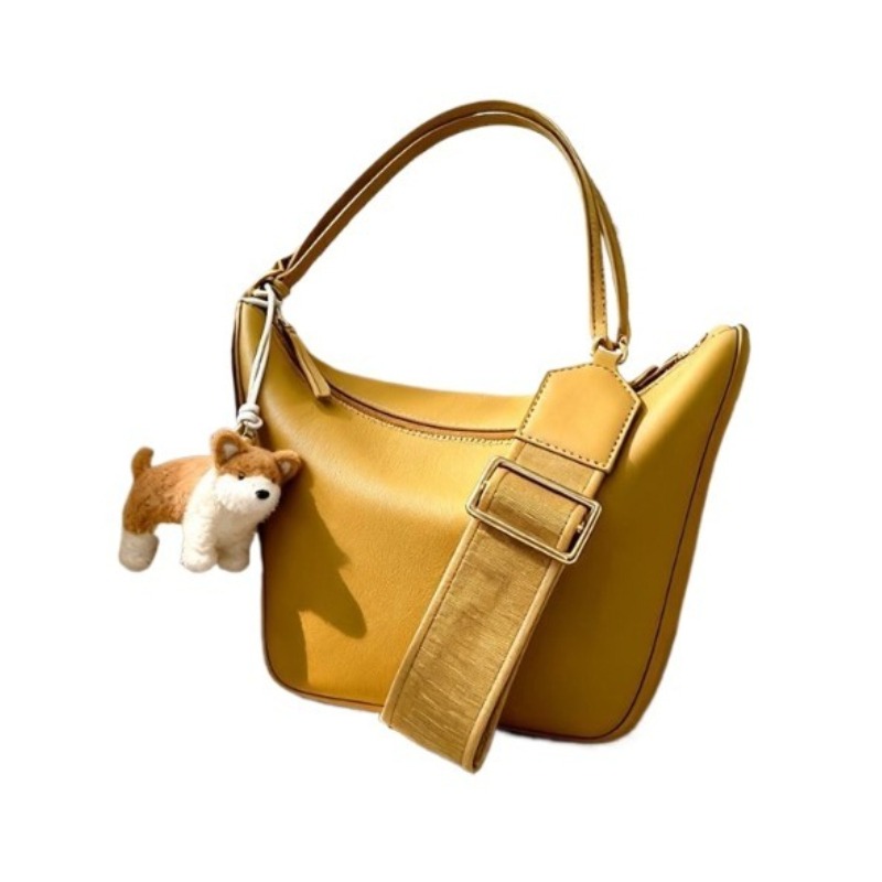 Luxury Bags Yellow - حقيبة كتف نسائية صفراء محمولة بتصميم