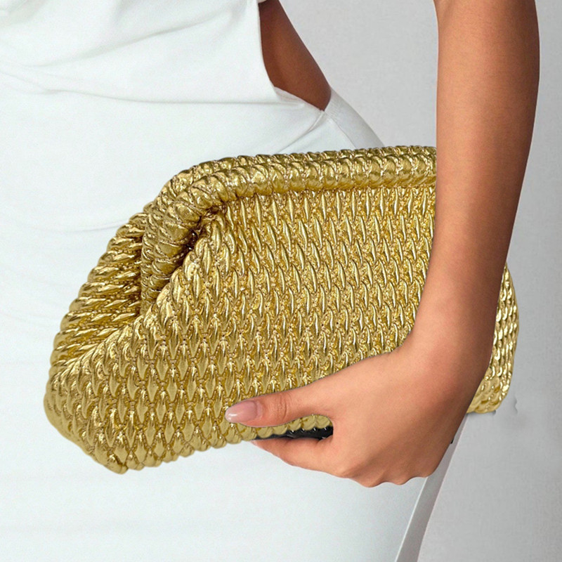 حقيبة يد نسائية فاخرة منسوجة ي - مراجعة Luxury Bags Gold وسعره