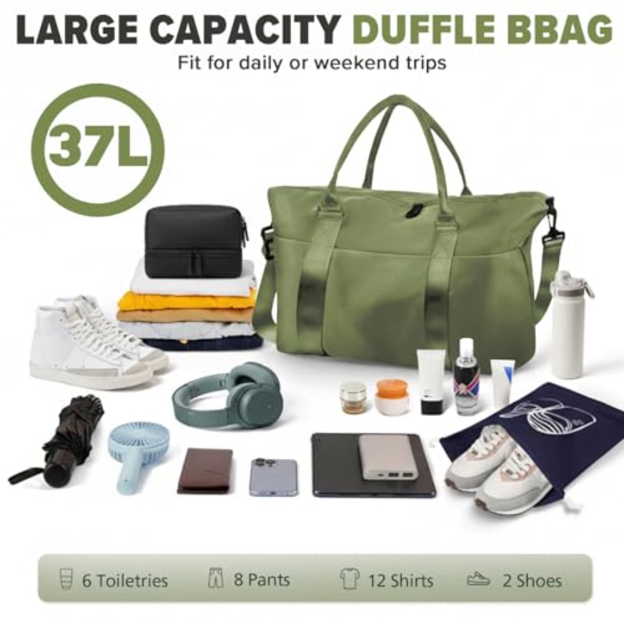 حقيبة سفر دافل، حقيبة سفر للعط - مراجعة Weekender Bag Duffle وسعره