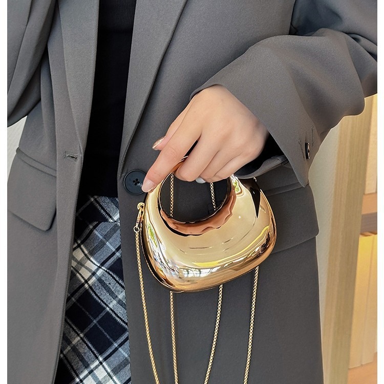 حقيبة سهرة ذهبية صغيرة، محافظ  - مراجعة Luxury Bags Women وسعره