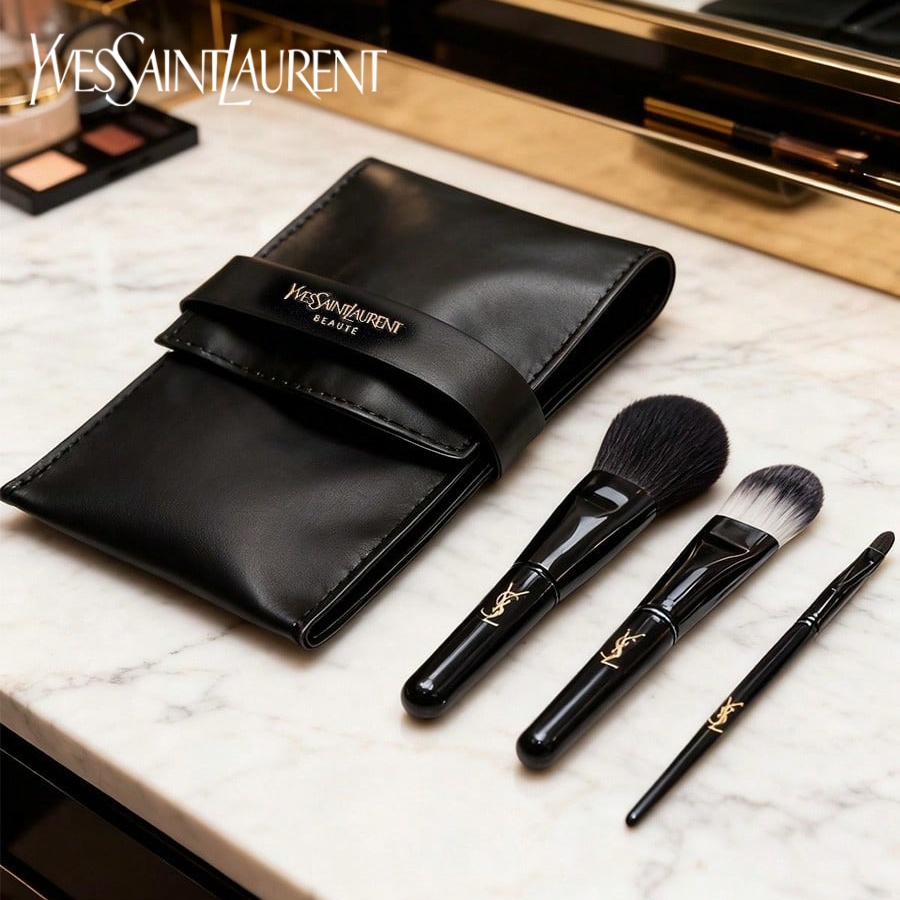 طقم فرش مكياج YSL الأساسي المت - مراجعة Luxury Designer Bags Ysl وسعره