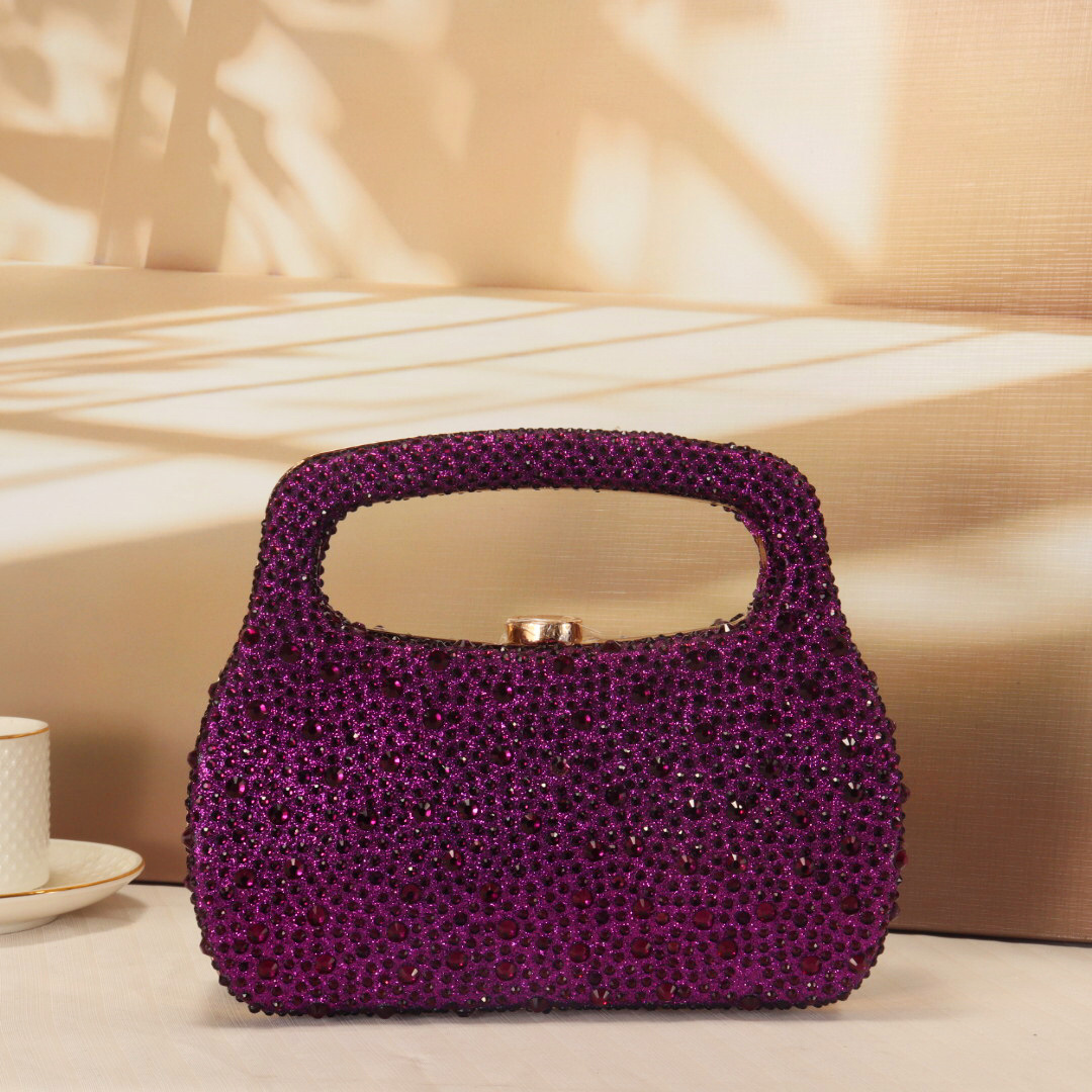 حقيبة سهرة فاخرة مرصعة بالألما - مراجعة Luxury Bags Gold وسعره