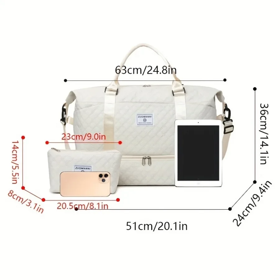 طقم مكون من قطعتين من حقيبة ال - مراجعة Weekender Bag Duffle وسعره