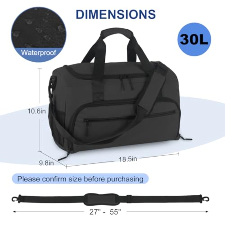 حقيبة رياضية للرجال والنساء، ح - مراجعة Weekender Bag Duffle وسعره