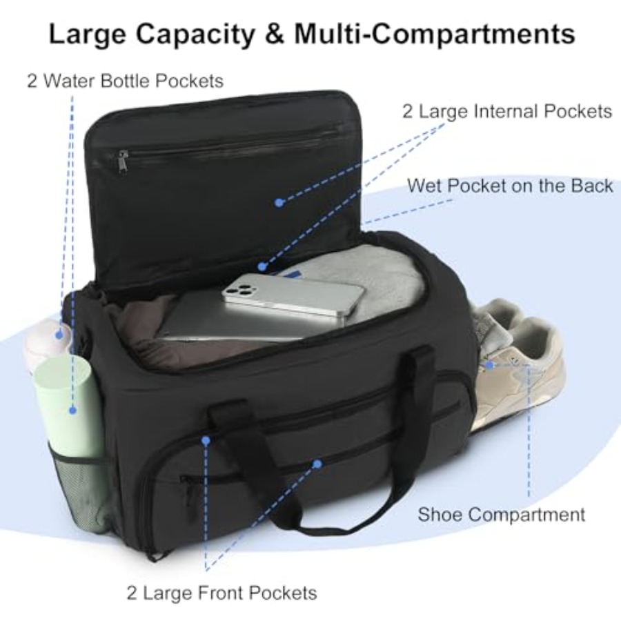 حقيبة رياضية للرجال والنساء، ح - مراجعة Weekender Bag Duffle وسعره