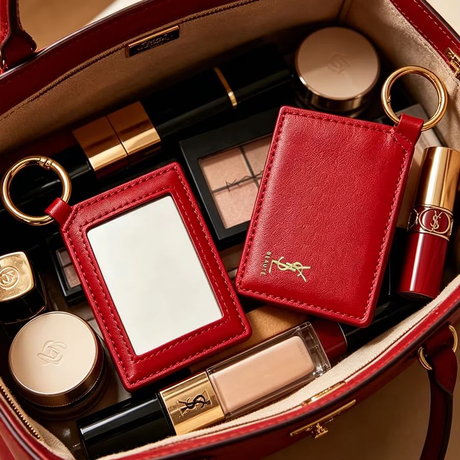 مرآة مكياج صغيرة مربعة الشكل م - مراجعة Luxury Designer Bags Ysl وسعره