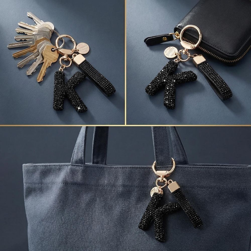 سلسلة مفاتيح أنيقة على شكل حرف - مراجعة Luxury Bags Yellow وسعره